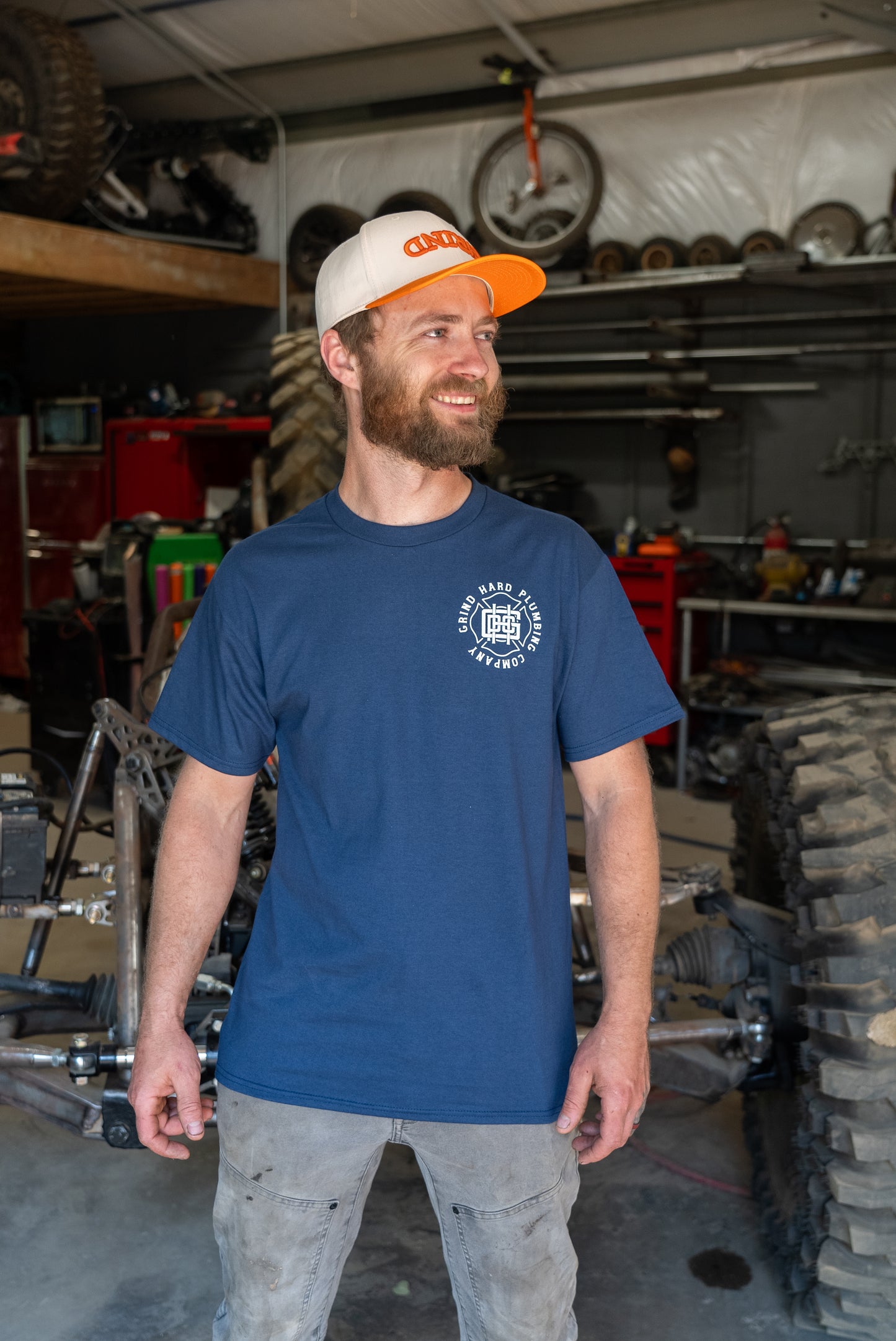 GRIND HARD FIRE DEPARTMENT TEE