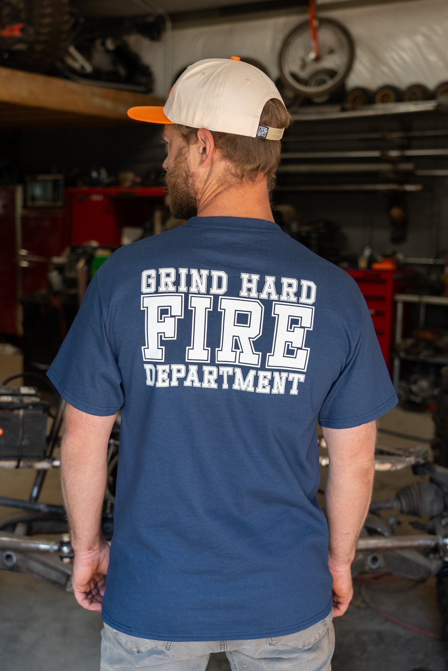 GRIND HARD FIRE DEPARTMENT TEE