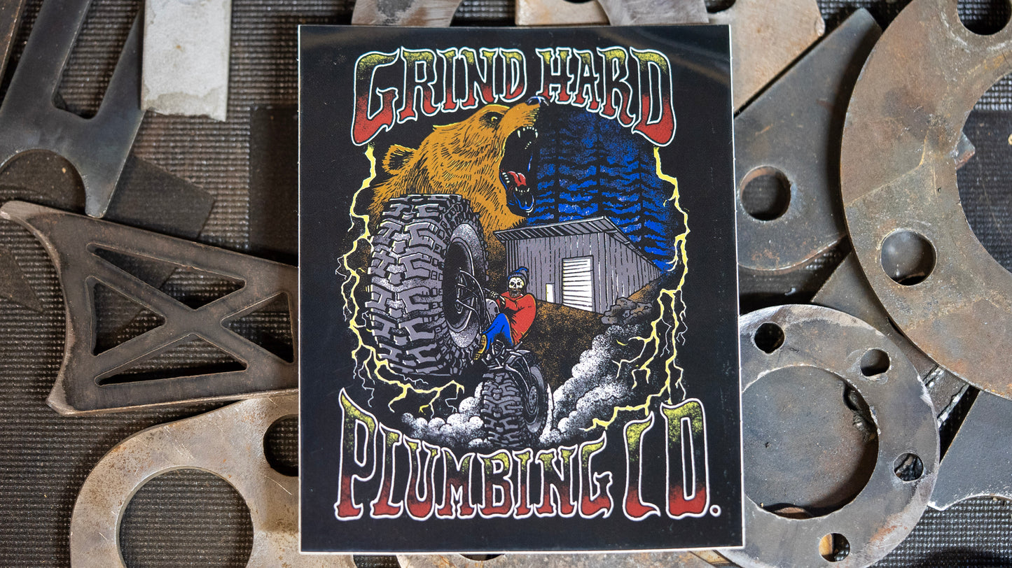 MONSTER CHOPPER IN THE WOODS DECAL